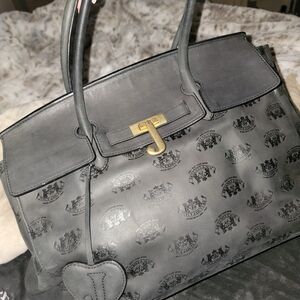 Juicy Couture  Gray Leather Tote Bag